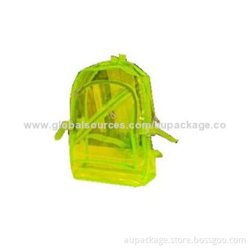 Clear PVC Backpack Bag, Fashionable Design, Customized Sizes, Materials and Shapes Accepted
